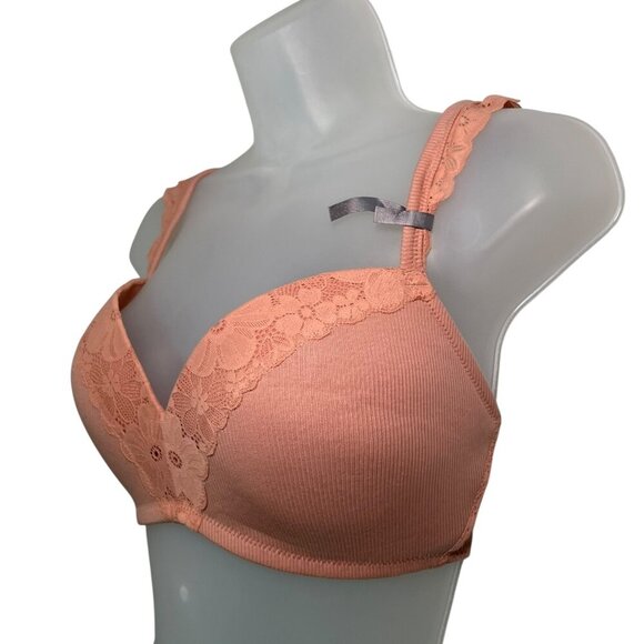 Aerie  Lace Trim Lightly Padded Bra 34DD Terra Cotta NWT - Picture 5 of 5